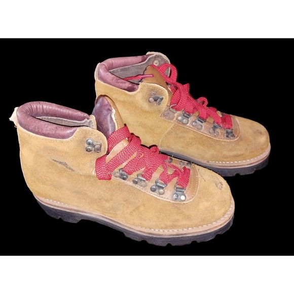 Vintage Lasco Log Master Insulated Brown Suede Leather Hiking Boots US Men's 8 - Picture 1 of 6